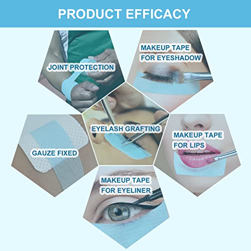 Lash Tape For Eyelash Extensions Blue Eyelash Tape For Extensions Sensitive Eyelash Extension Tape Sensitive Skin Tape For Eyelash Extensions Breathable Medical Microporous Tape(0.98In 3.9Yd, 1Roll) #TOP5