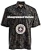 Indo Bay (XL, Black) Hawaiian Shirt for Men Short Sleeve Cotton Button Down Aloha Tropical Shirt