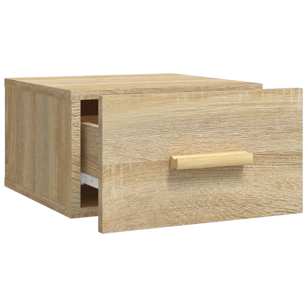 Wandmontierter Nachttisch aus Holzwerkstoff mit Stauraum für Schlafzimmer, Hänge Nachttisch mit glatter Oberfläche und Feuchtigkeitsbeständigkeit