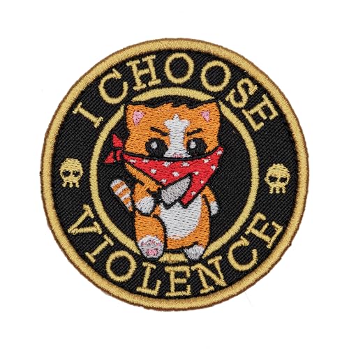 SHEVRONESS I Choose Violence Tactical Funny Morale Patch for Hats, Vests, Jeans, Backpacks, All Clothes, and Gear - Highly Durable and Incredibly Resistant to Fading and Tearing - 2.9 x 2.9 in