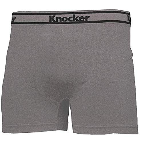 Mens 6pk Seamless Athletic Spandex Compression Sports Workout Boxer Brief Underwear Shorts, Underline "Knocker" Waistband, One Size4