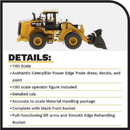 Modelo de Cargadora de Ruedas Caterpillar 950M 1:50 miniatura 4