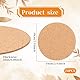 TIESOME 24 PCS Klebekork Untersetzer, 4 Zoll Selbstklebender Kork für Untersetzer Brown Cork Backing für Untersetzer Klebekork Blatt für DIY Crafts Drinks Home Tabletop Dekoration (Rund)