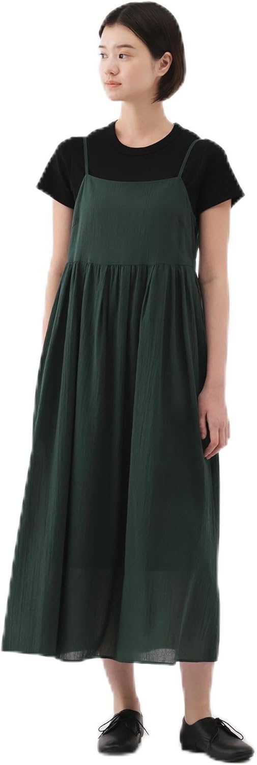 MUJI BC2LNA5S Women’s High Twist Voile Camisole Dress