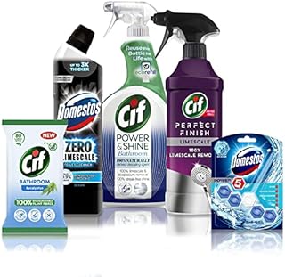 Cif & Domestos Bathroom Cleaning Kit - Pack of 6 Bathroom Cleaning Products