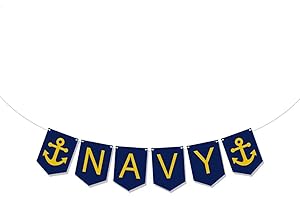 Navy Military Party Decoration Banner for Memorial Day Independence Day Veterans Day...