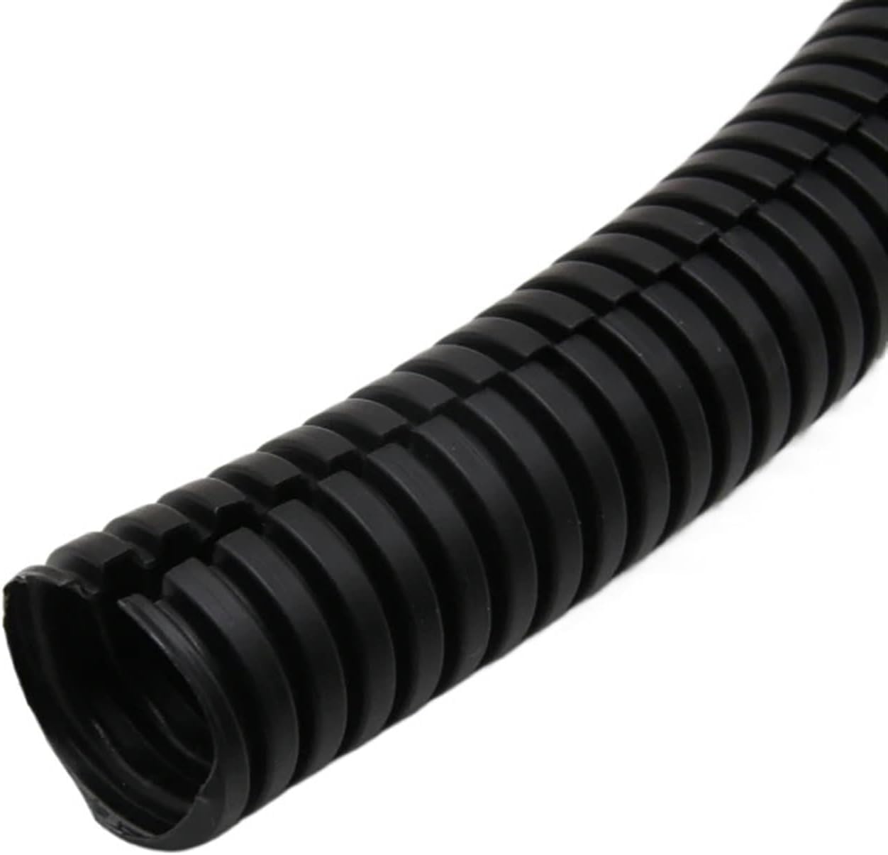 Tubo flessibile corrugato, tubo nero aperto isolato in PP, manicotto protettivo for filettatura filo in plastica, 7,5 mm-34,5 mm.