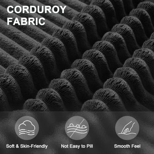 Image of Cloud Sectional Couch, Boneless Couch Modular Sofa, Black | U shaped, Couches for Living Room & Apartments, Deep Seat & Convertible Ottoman, Kid & Pet Friendly, Family Ready