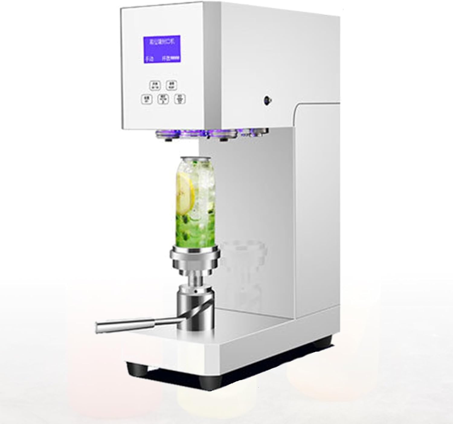 Máquina selladora automática de latas, sellador eléctrico comercial para latas de aluminio/plástico, 5,5 cm de diámetro, 11,5 cm a 17 cm de altura. Ideal para el hogar, cafetería, restaurante y