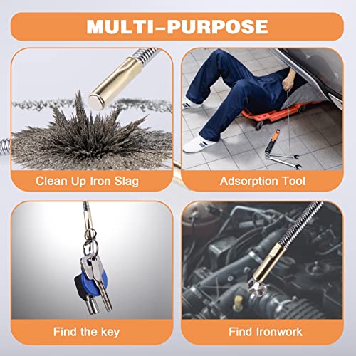 Image of Fentar 60CM Flexible Magnetic Pickup Tool, Strong Magnetic Pick Up Tools with Non-Slip Handle, Telescopic Magnet, Portable Magnetic Pick up Tool, Mechanic Tools for Men