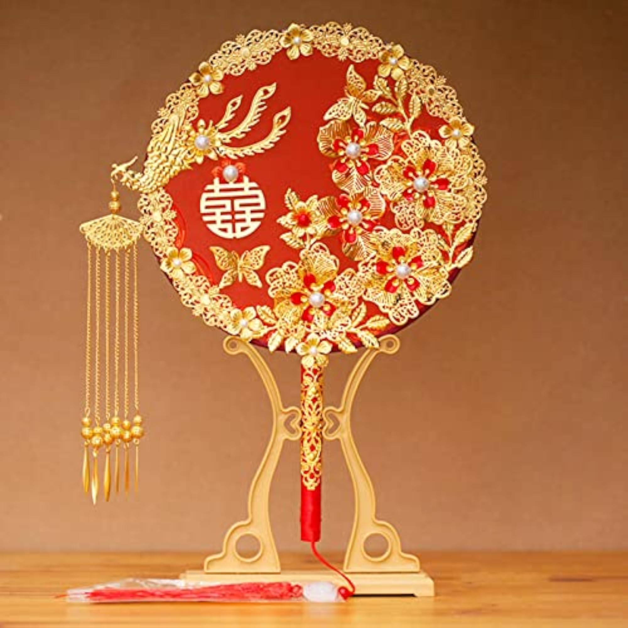 Wedding Fan Bride Bridesmaid Chinese Style Hand Fan for Home Decor