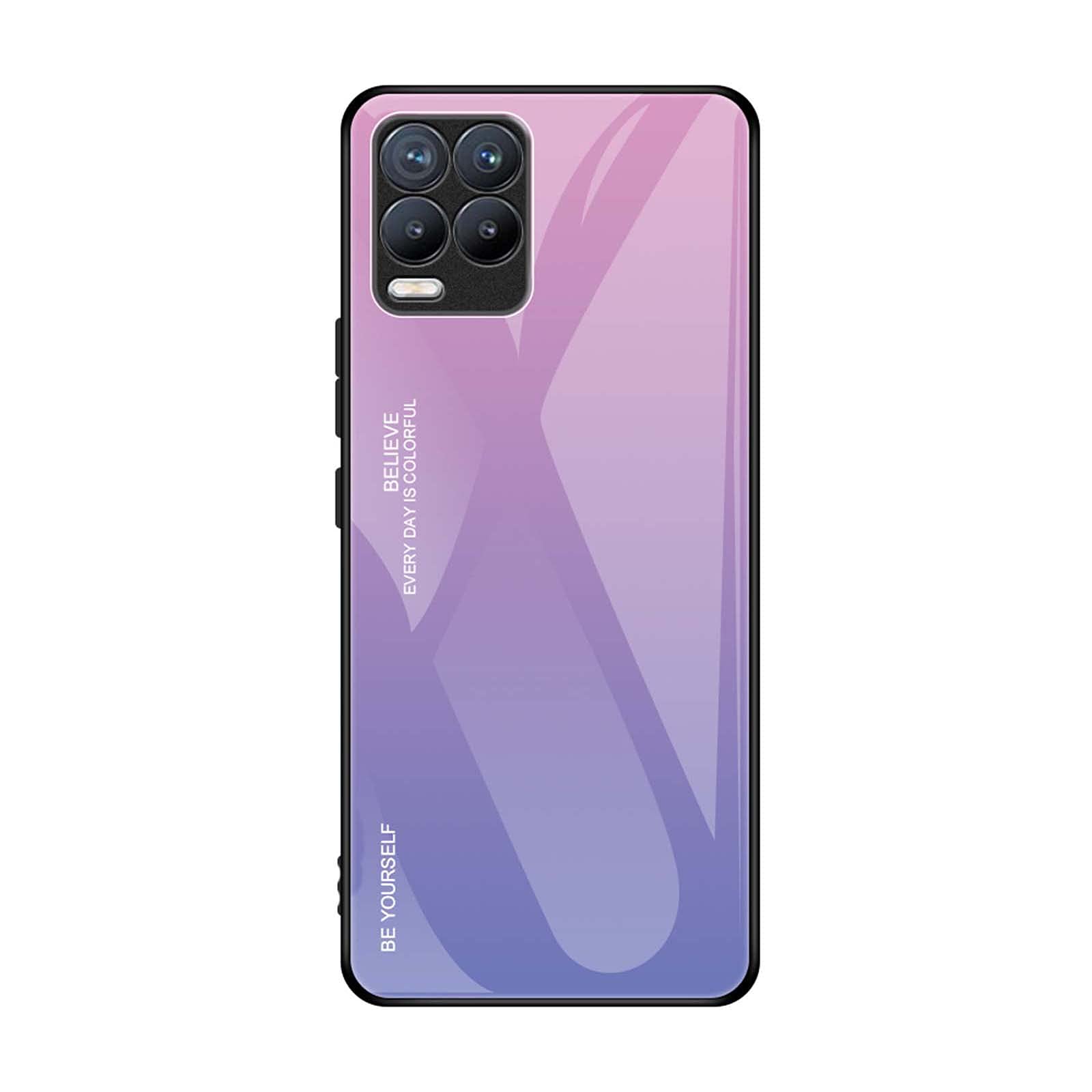 Liner Cover per Realme 8 PRO/Realme 8 4G Cover, Custodia Protettiva Ultra Sottile ed Elegante in Silicone TPU Flessibile, Vetro a Colori Sfumato AntiGraffio Antiurto Case, Blu Elegante