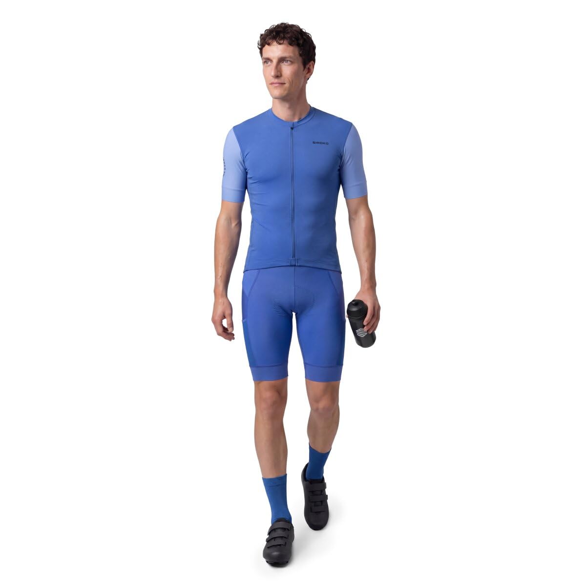 SIROKO Maillot de Gravel Manga Corta Ciclismo GM2 Golden Pedals Blue Azul