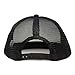 DALIX Flat Billed Trucker Cap with Mesh Back in Black-White