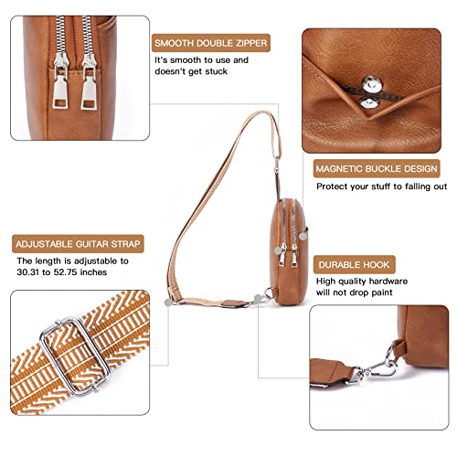 Telena Small Sling Bag for Women Vegan Leather Fashionable Fanny Pack Crossbody Bags for Women for Travel - Image 5