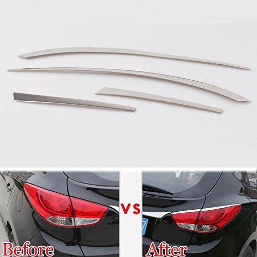 Daxey Stainless Car Rear Tail Light Taillight Lamp Upper Eyelid Cover Strip Trim Decal Sticker Fit For Hyundai IX35 Car Accessories
