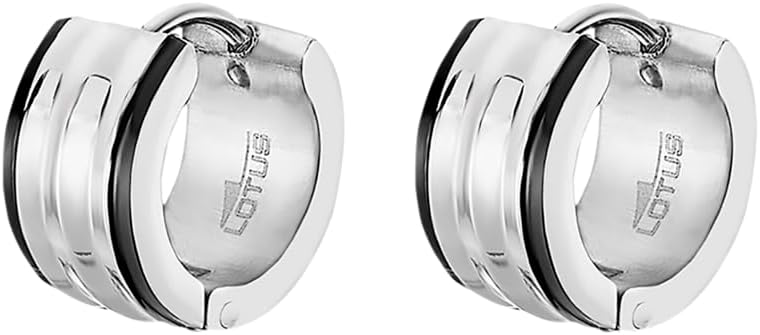 LOTUS STYLE Earrings LS2392-4/1 Men's Earrings Stainless Steel 316l, Stainless Steel, No Gemstone, Stainless Steel, No Gemstone
