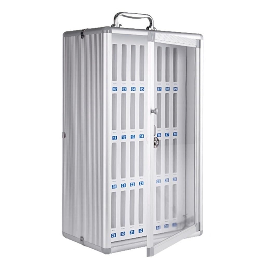 Soporte de carga para teléfono móvil, armario de pared, caja fuerte para teléfono móvil, escuela, caja de almacenamiento (plata 60 bits)