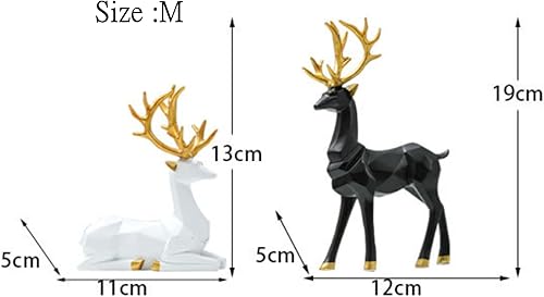 Miniatura 4 de 2 piezas de figuras de reno de Navidad de estilo nórdico europeo, estatua de ciervo, chimenea, ventana, escritorio, dormitorio, estante para