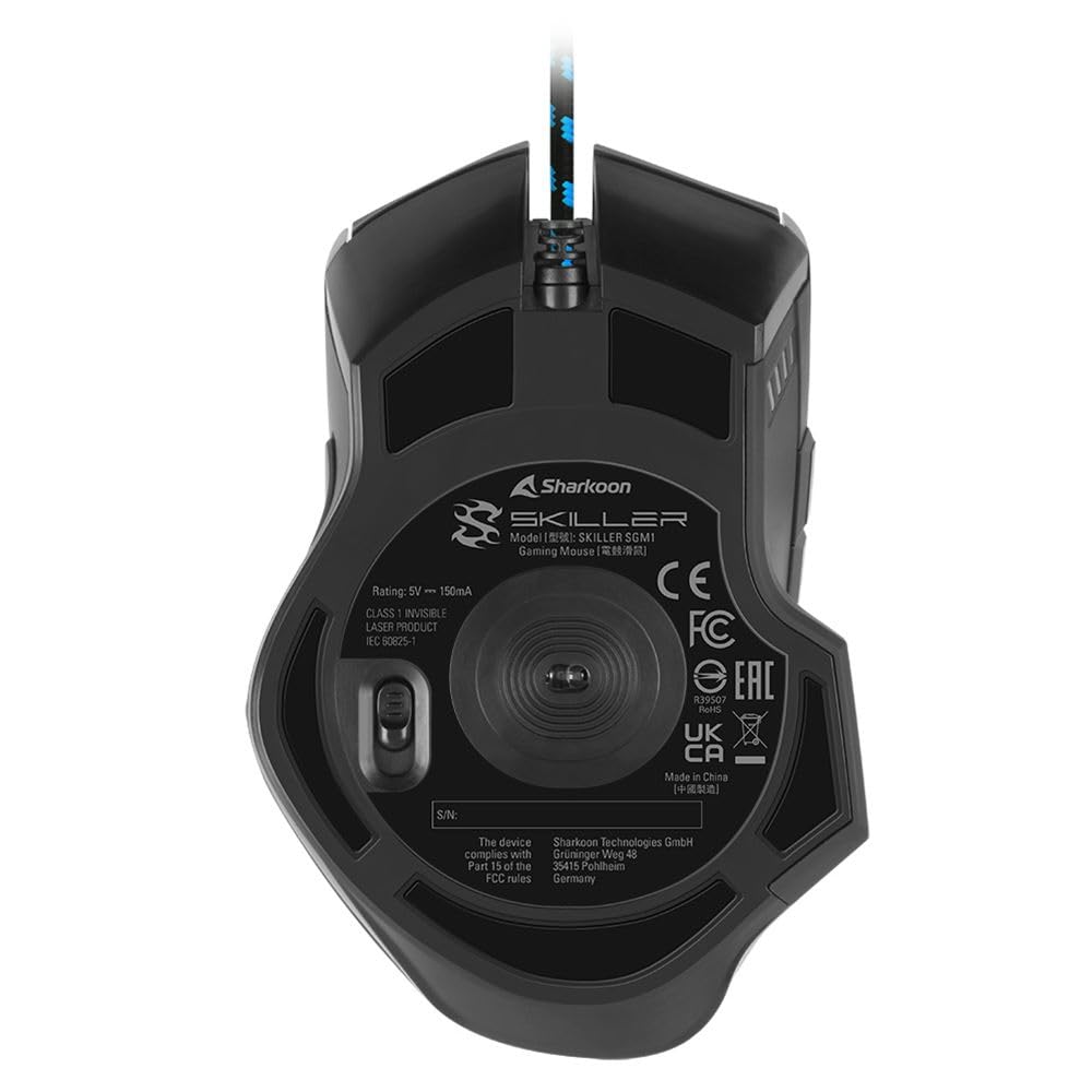 Sharkoon Skiller SGM1 Souris Gaming Noir