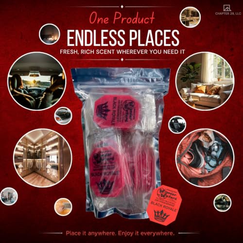 Image of Wonder Wafers 75 Count Air Fresheners Individually Wrapped, Black Royale Fragrance