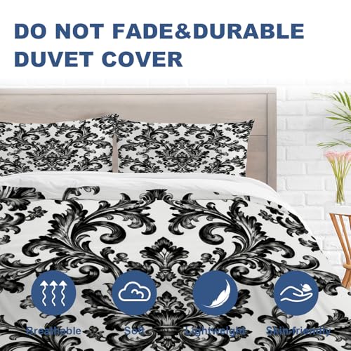 Housse de couette baroque pour très grand lit imprimé floral - 6