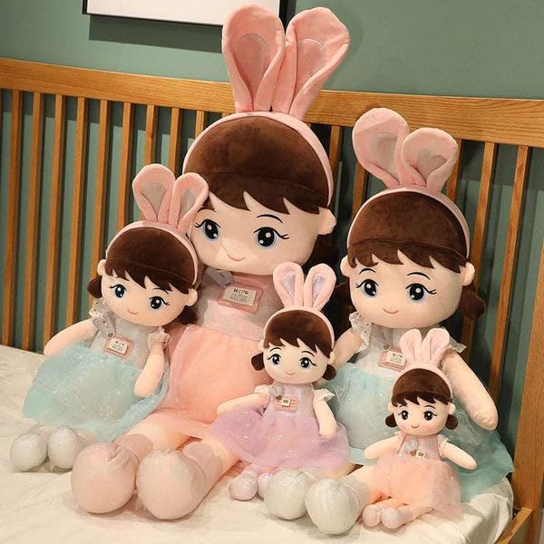 Image of Rabbit Doll Princess Super Soft Sparkle Gift for Kids Polyfill Washable Cuddly Soft Plush Toy Play 50 cm