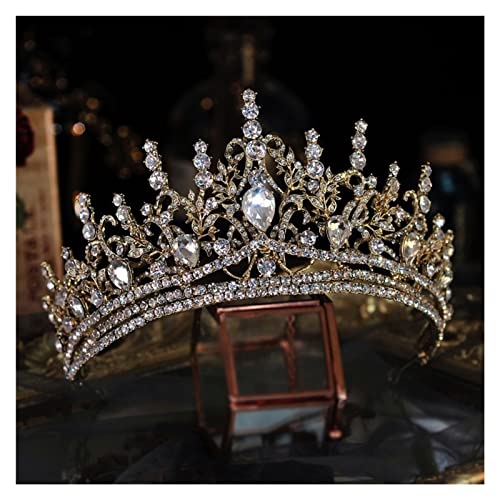 Tiara de novia con corazones de cristal para peinados de bodas y quince años