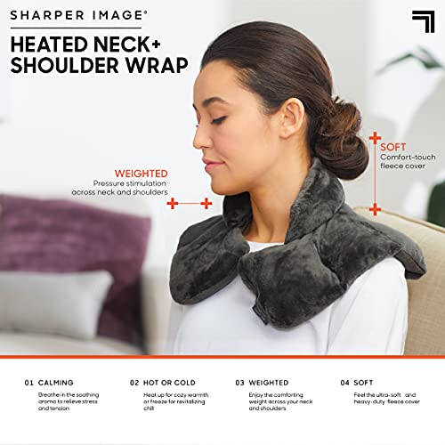 image for Sharper Image Heated Neck & Shoulder Wrap - Microwavable Warm & Coolin