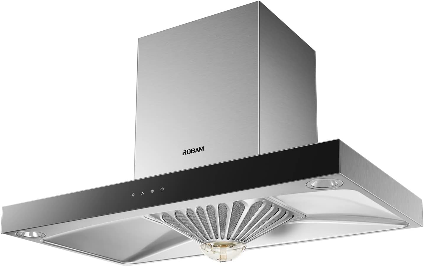 Robam 90 cm 1140 m3/hr Filterless Auto Clean Wall Mounted Chimney | 1 Year Comprehensive Warranty | 10 Years Warranty on Motor | LED Lights | Silver (CXW-200-A851)