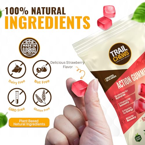 Image of - Variety Pack - 4-in-1 Energy Gummies for Energy, Hydration, Immunity, and Recovery. 50mg Yerba Mate Caffeine, 403mg Essential Vitamins, and 1000mg BCAAs per Serving. Plant-Based & Gluten-Free. 12 Single-Serving Bags, 10 Gummies Each.
