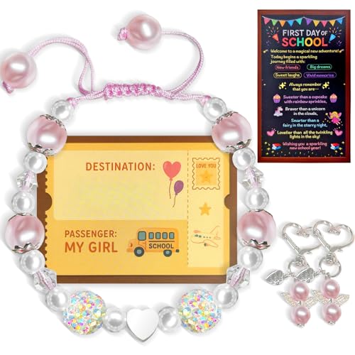 ELGLIM First Day of School Bracelet, First Day of Preschool Kindergarten 1st...