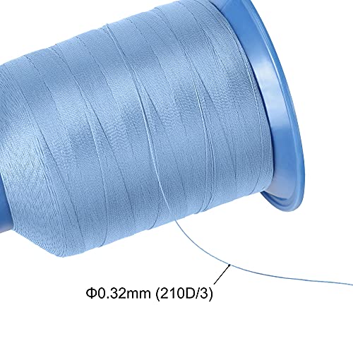 Fil à coudre en polyester bleu clair uxcell 1300m pour machine
