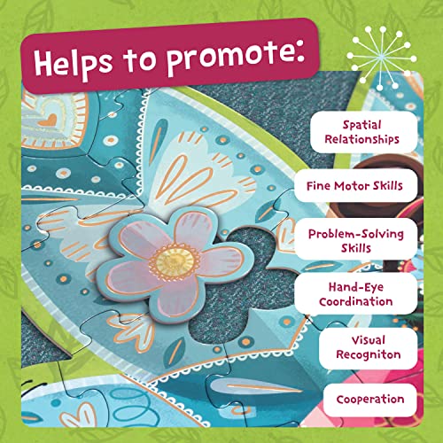 Peaceable Kingdom Giant Floor Puzzles with Uniquely Fun Shaped Pieces for Kids Ages 3+ Gifts for Girls and Boys - Image 3