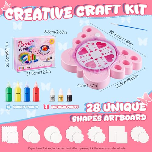JoiTale Arts and Crafts for Kids Ages 4-8, Paint Spin Art Machine Kit, Art Craft Set for 6-9 Year Old, Cool Painting Spinner Toys Kits Set, Birthday Gifts for Boy Girl Ages 6 7 8 9 10 11 12 - Image 5