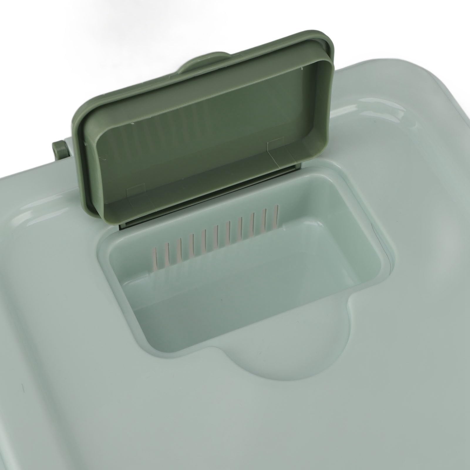 Asixxsix Récipient à Riz Hermétique, Bac en PP épaissi Studry pour Grains de Farine de Riz, Couvercle Facile à Ouvrir et à Fermer, Vert Menthe avec Tasse à Mesurer (5kg / 11lb)