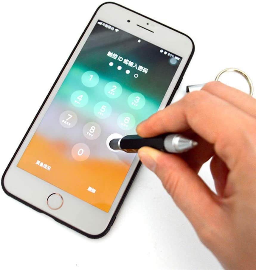 6-In-1 Key Ring Pen Practical Keychain Stylus Multifunctional Ballpoint Pen Durable Scale Key Pen — view 4