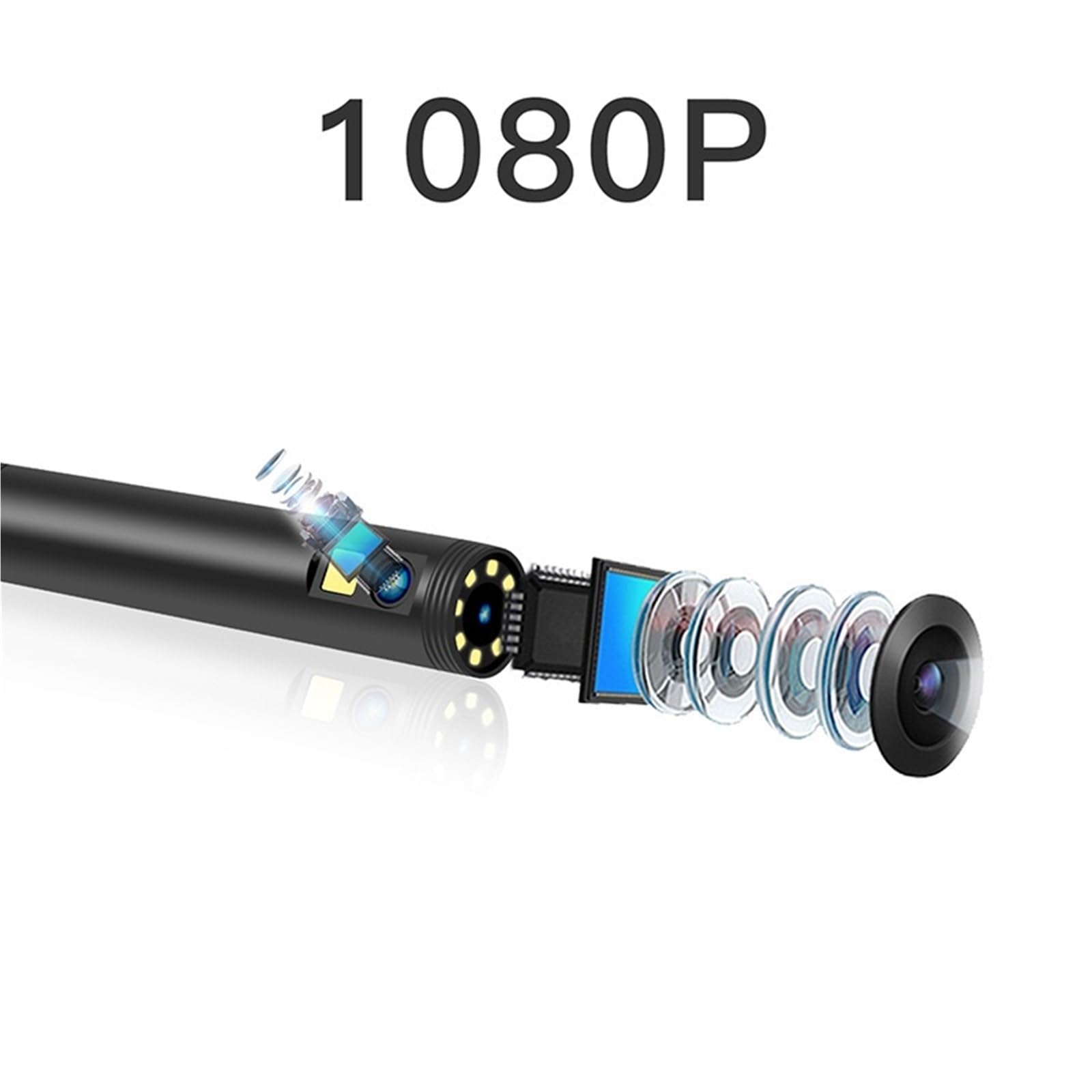 Kamera endoskopowa, Inspekcja 3 Szt. 1080P Z Endoskopem Przemysłowym IPS O Przekątnej 4,5 Cala I Podwójnym Obiektywem do rury domowej, samochodu(5.5mm,10m)