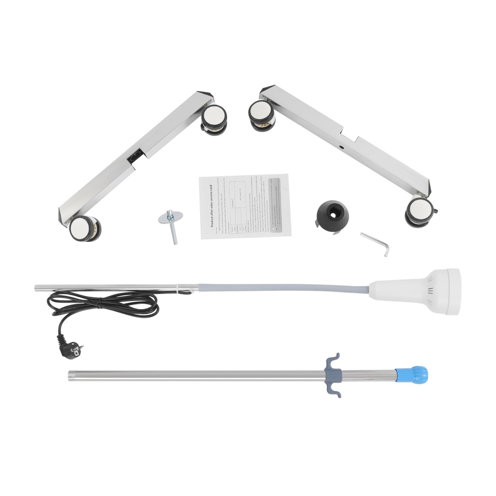 Lampada da studio mobile, altezza regolabile, lampada da terra Dental Mobile LED con 4 ruote universali, 2 con freni, girevole a 360°, ambulanza, ginecologia, saloni di bellezza