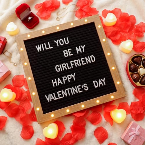 Kit romántico Will You Be My Girlfriend con velas LED para declaraciones únicas 7