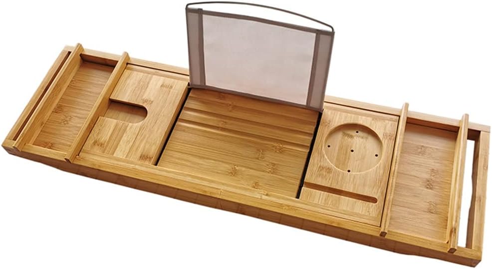 Extendable Bathtub Tray Spa Caddy Organizer Rack Book Wine Tablet Holder Bottom Bathtub Shelf