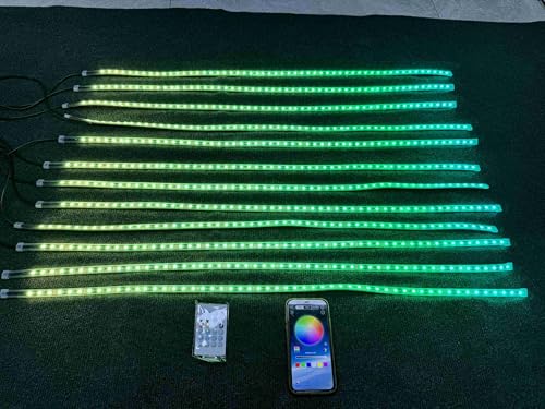 Bluetooth + Remote Control 12PCS 6.5FT 2Meters 78inch Single Row Dream Color Chasing Illuminated LEDs Light Strips for Car Truck Spyder Ryker Polaris Slingshot Hood Rear Lights - Image 7