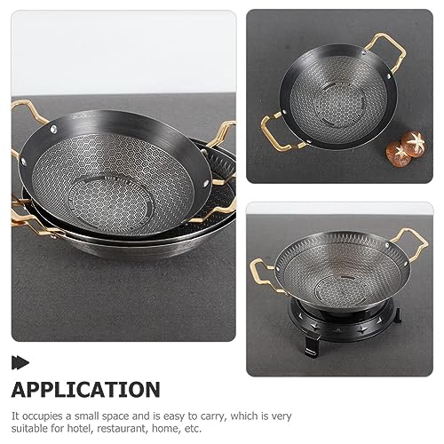 Wok de acero inoxidable con doble asa y superficie antiadherente miniatura 3