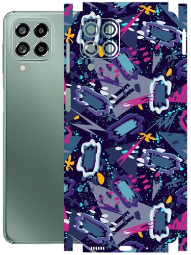 Image of AtOdds - Full Body Back Screen Guard Protector Film - Lamination Wrap Skin Sticker Compatible with Samsung Galaxy M53 (5G) | Scratchproof Matte Finish (Abstract)