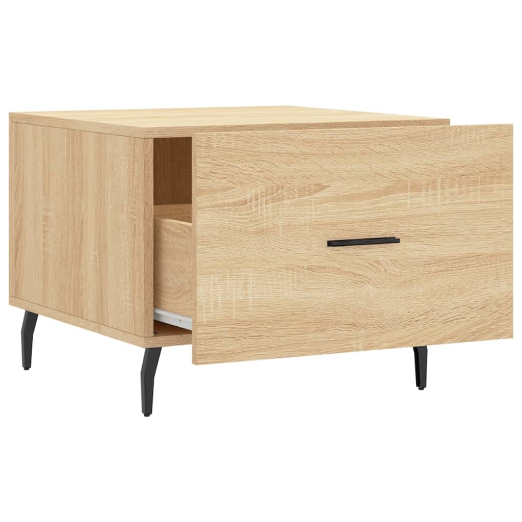 Homgoday Tavolino da caffè in rovere Sonoma, 50 x 50 x 40 cm, in legno ingegnerizzato, tavolino da tè per soggiorno, sala d'accoglienza degli ospiti, camera da letto e ufficio, tipo 7
