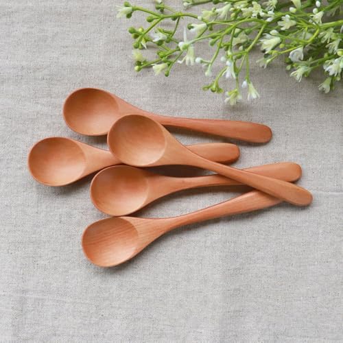 みよし漆器本舗 ティースプーン 食洗機対応 12.7cm 5本セット 木製 北欧風 カトラリー 紀州PROコート 漆塗り