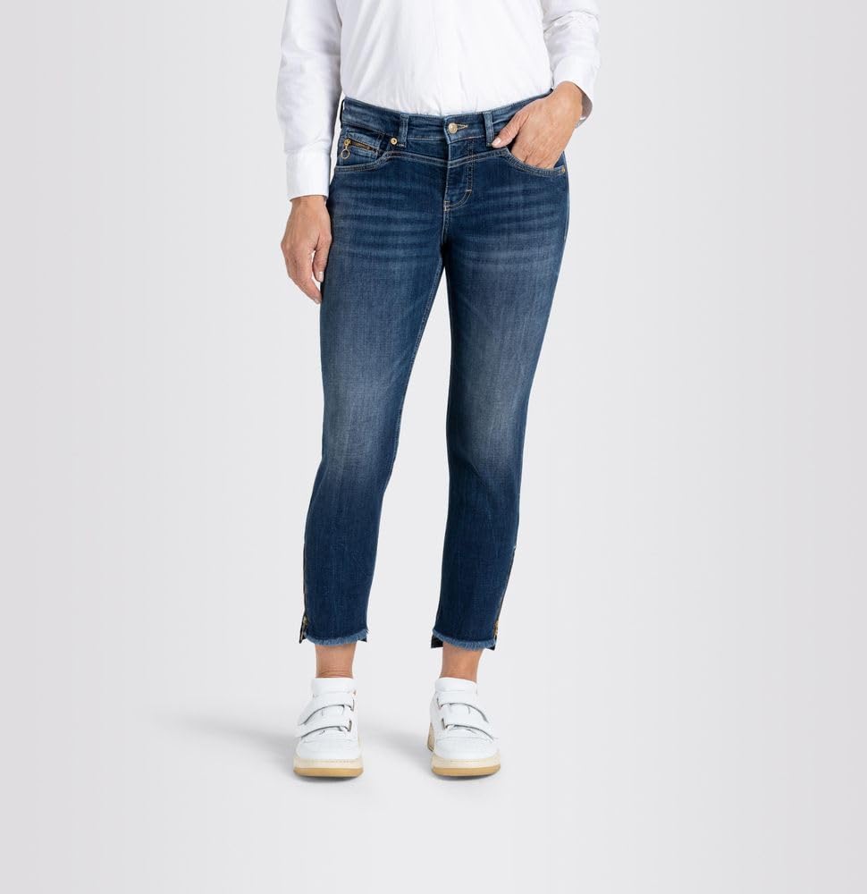 Mac - Damen 5-Pocket Jeans, Rich Slim (5755-90-0389L), Größe:W40, Länge:L28, Farbe:Dark blu net wash (D671)