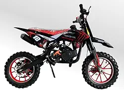 Mini Moto Cross Trilha 49cc Monster Vermelha Gasolina com Óleo 2 Tempos