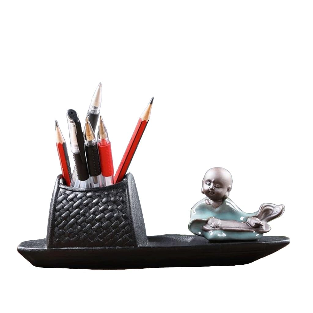 Décoration porte-stylos, bureau, céramique de bureau pour étudiants, adorable et multifonctionnel