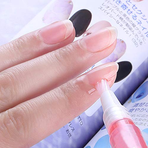 Cepillo de aceite de cutícula portátil en bolígrafo transparente de 3 ml para cosméticos 5